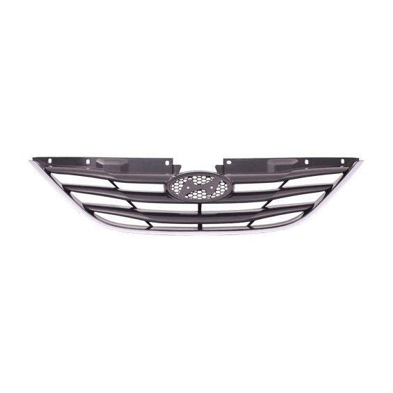 Hyundai Sonata CAPA Certified Grille Matte Black With Chrome Moulding Exclude Hyb - HY1200162C