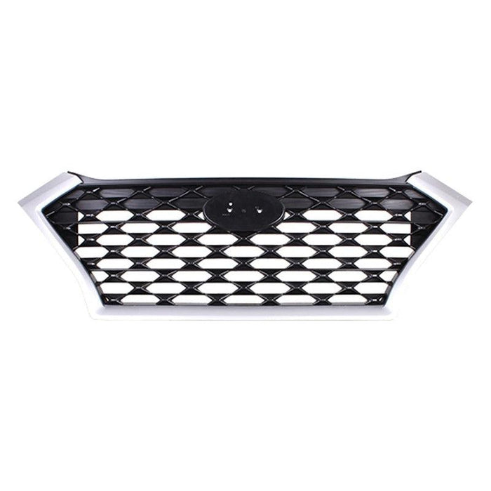 Hyundai Tucson CAPA Certified Grille Painted Black With Silver Frame Without Camera - HY1200225C