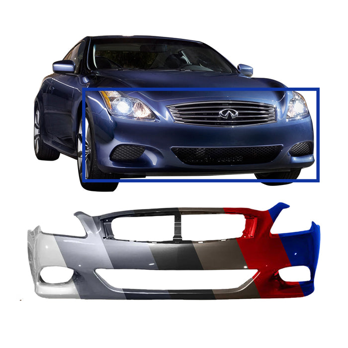 Infiniti G37/Q60 Coupe/Convertible CAPA Certified Front Bumper Without Sport Package - IN1000237C