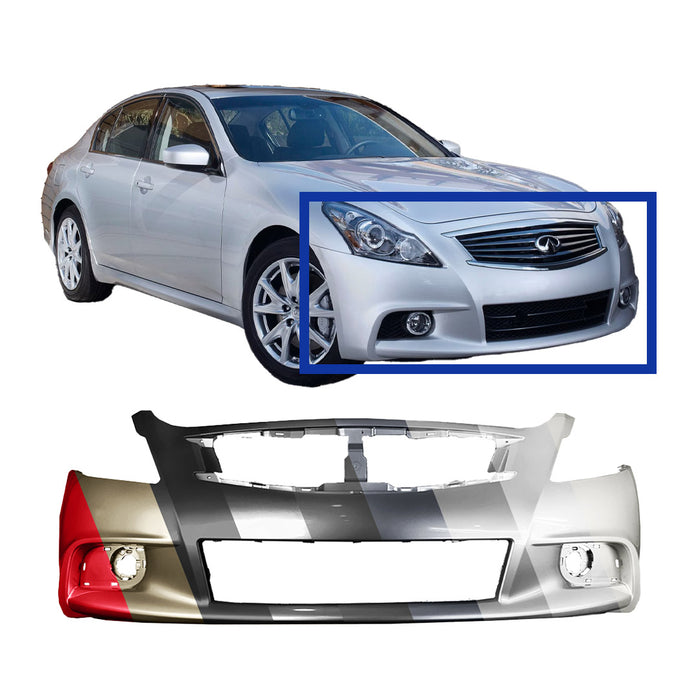 Infiniti G37/G25 Sedan Sport CAPA Certified Front Bumper - IN1000247C