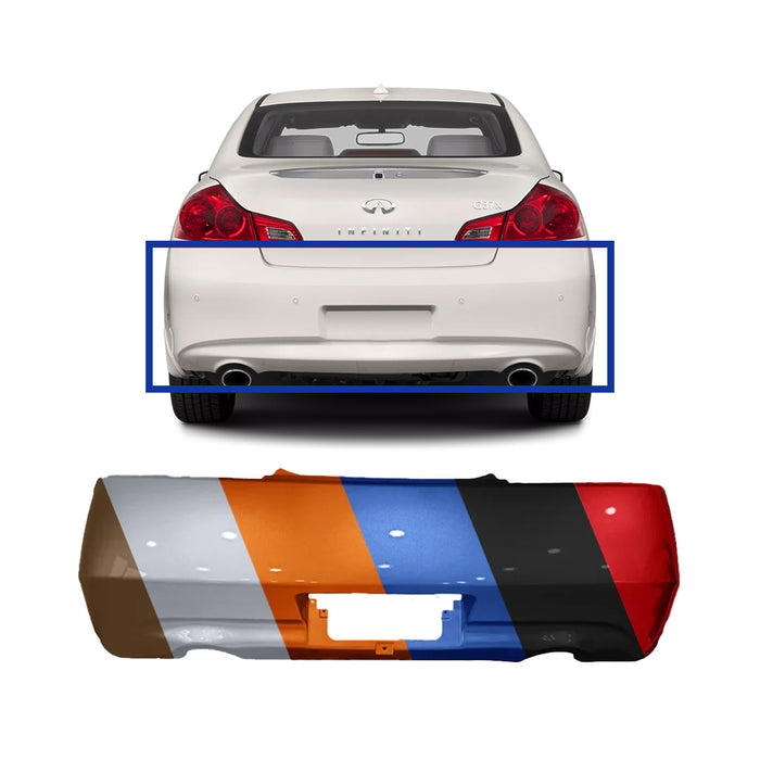 Infiniti G37/Q60 Coupe CAPA Certified Rear Bumper Without Aero Package & Without Sensor Holes - IN1100127C