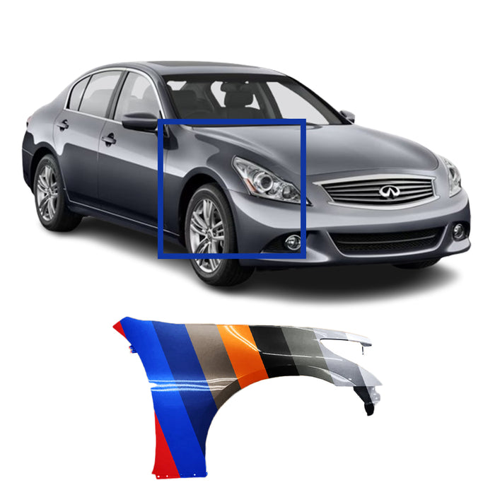 Infiniti G37 Sedan CAPA Certified Passenger Side Fender Without Sport Package - IN1241111C