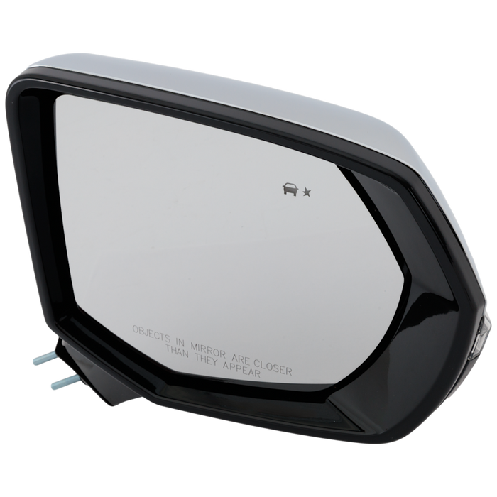 Chevrolet Suburban/Tahoe/GMC Yukon/Yukon XL Passenger Side Door Mirror Pwr-Folding W/O S/View Camera W/Cover Chrome - GM1321674