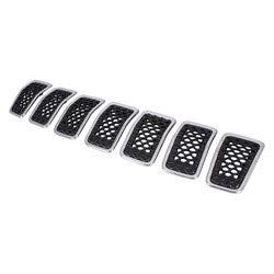 Jeep Cherokee CAPA Certified Grille Chrome Frame With Black Insert 7 Piece Set - CH1200415C