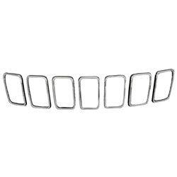 Jeep Grand Cherokee CAPA Certified Grille Trim Ring Set Chrome 7 Piece Exclude Srt/Trackhawk - CH1210125C