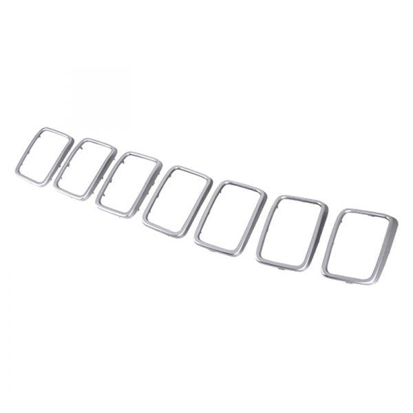 Jeep Grand Cherokee CAPA Certified Grille Trim Ring Set Satin Chrome 7 Piece Exclude Srt/Trackhawk - CH1210132C