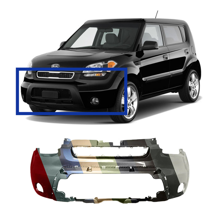 Kia Soul CAPA Certified Front Bumper Without Ground Effects - KI1000147C