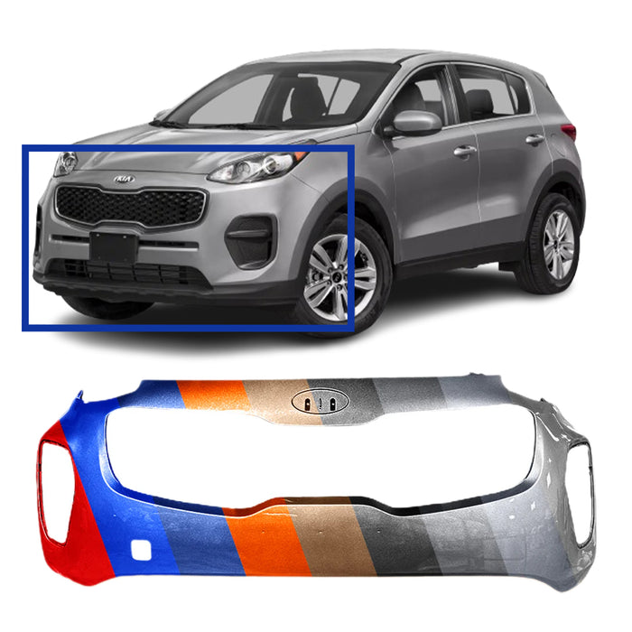 Kia Sportage All-Wheel Drive CAPA Certified Front Bumper Without Sensor Holes - KI1000180C