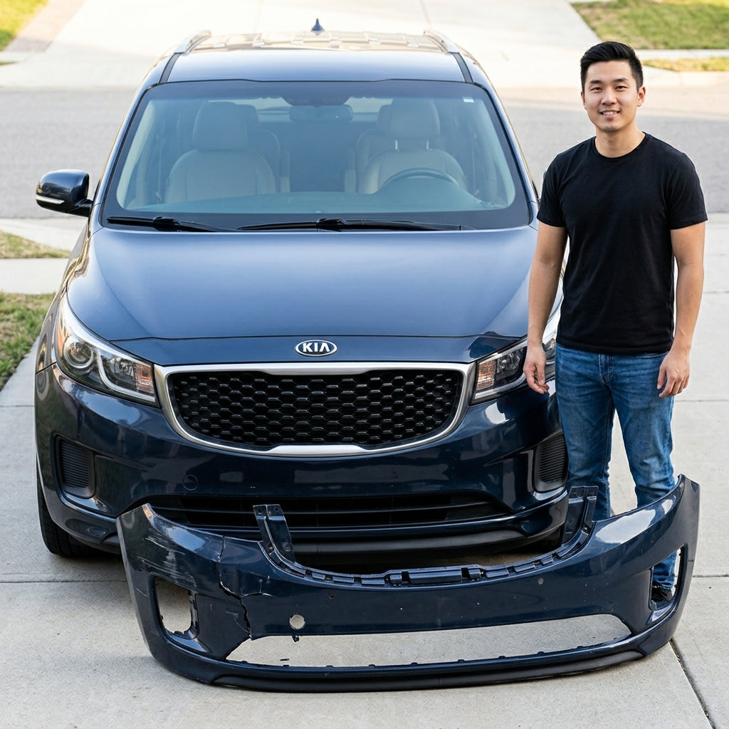 kia 様 2015-2018 Kia Sedona Non SX Front Bumper With Sensor Holes