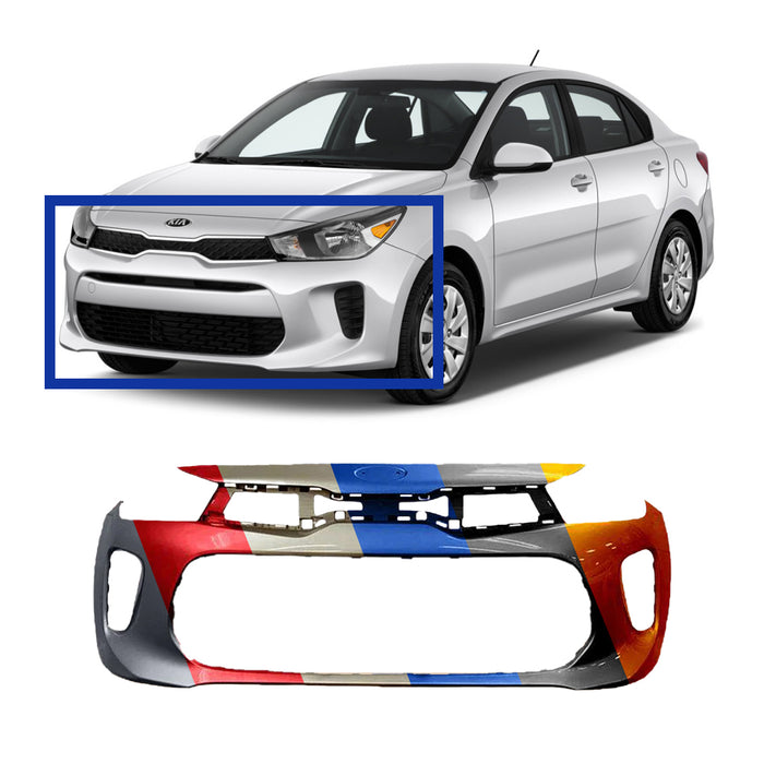 Kia Rio Sedan/Hatchback CAPA Certified Front Bumper - KI1000195C