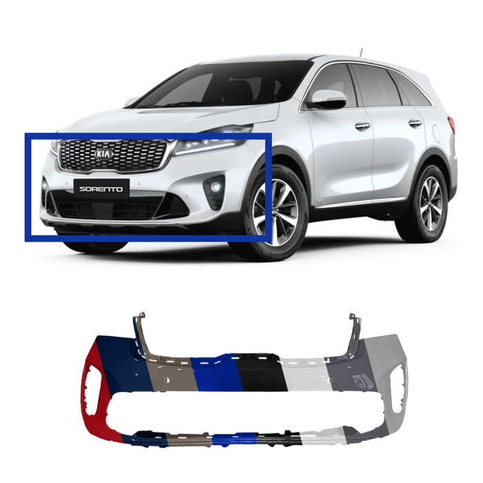 Kia Sorento EX/LX CAPA Certified Front Bumper With Sensor Holes - KI1000203C