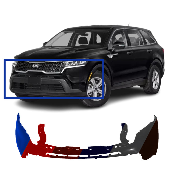 Kia Sorento LX Front Upper Bumper Without Sensor Holes - KI1014108