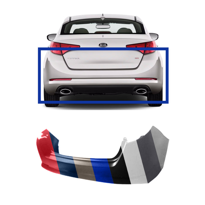 Kia Optima SX CAPA Certified Rear Bumper Without Sensor Holes - KI1100161C