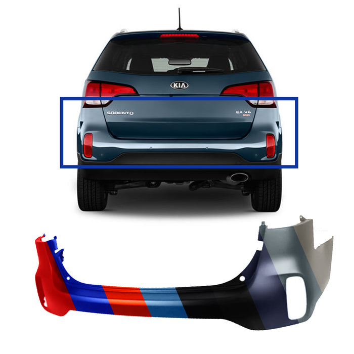 Kia Sorento CAPA Certified Rear Bumper Without Sensor Holes - KI1114100C