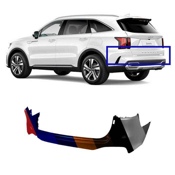 Kia Sorento Non-SX CAPA Certified Rear Bumper Without Sensor Holes - KI1114103C