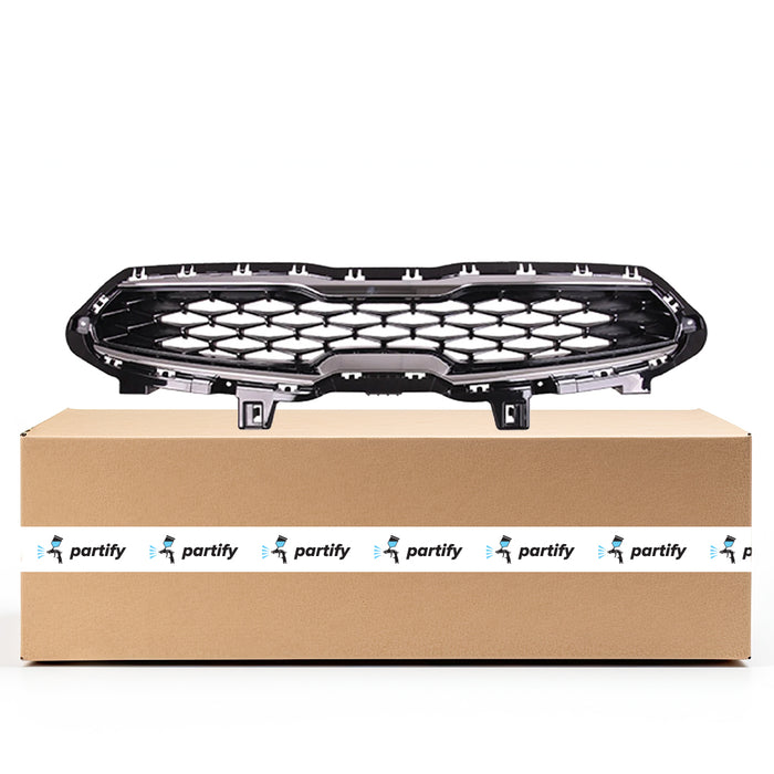 KIA Forte CAPA Certified Grille Painted Black With Chrome Moulding Ex/S Model - KI1200205C