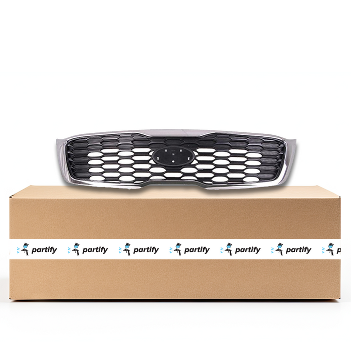 Parrilla OEM para KIA Sorento, modelo L/Lx, color negro mate con marco cromado - 86380C6500