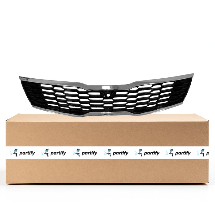 Parrilla OEM negra con moldura cromada para KIA Optima. Compatible con cámara. Excluye modelo SX. 86380D5530