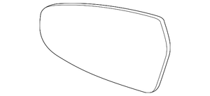 Driver Side Door Mirror Glass image