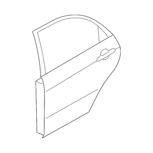 Carcasa de la puerta trasera del lado del conductor image