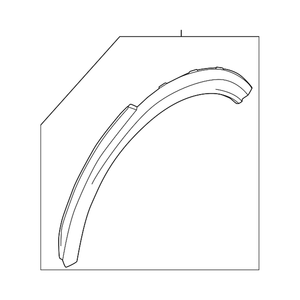 Rear Driver Side Wheel Arch Molding image