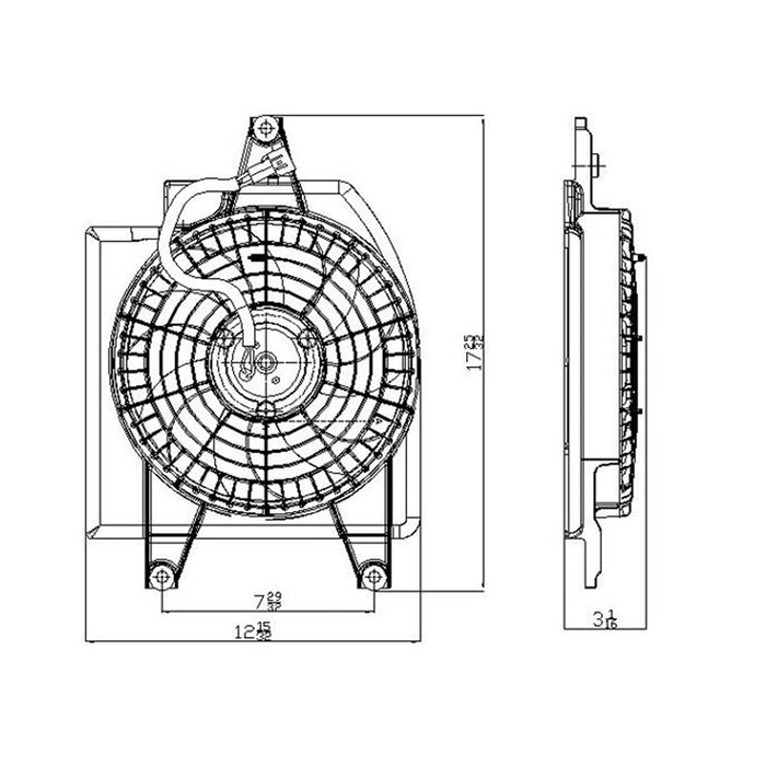Kia Rio RX-V A/C Condenser Fan Assembly - KI3113109