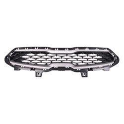 KIA Forte CAPA Certified Grille Matte Black With Silver/Gray Moulding Fr/Lxs Model - KI1200204C