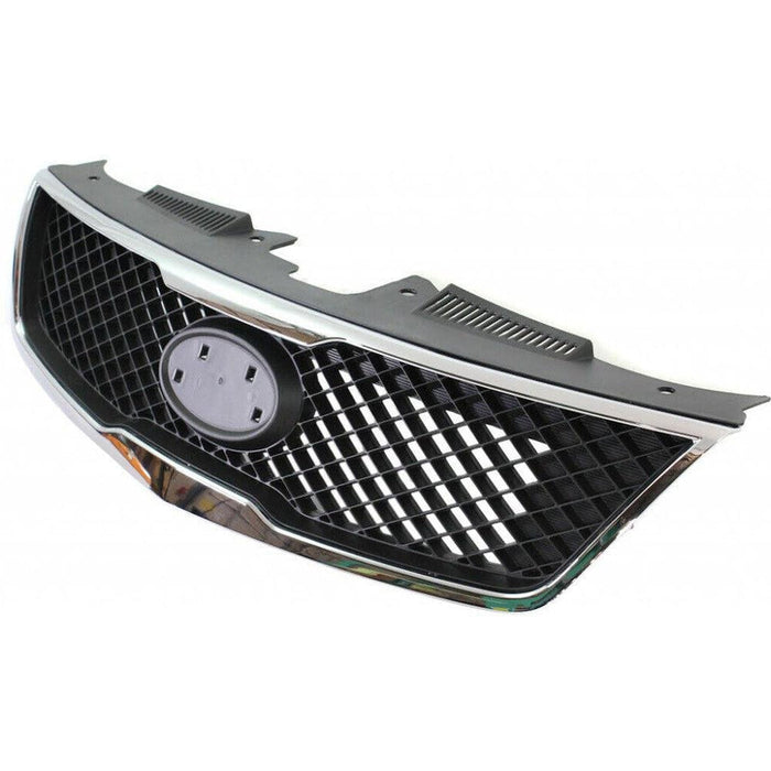 2010 KIA Forte Grille Black With Chrome Moulding Sedan - KI1200139-Partify-Painted-Replacement-Body-Parts