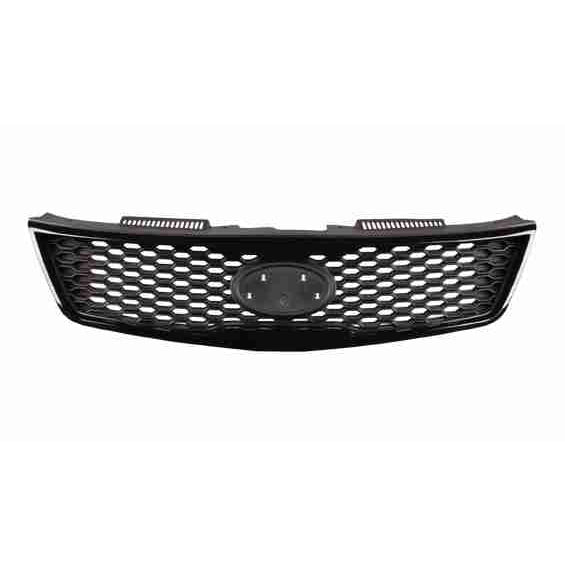 KIA Forte Koup CAPA Certified Grille Matte Black Partial Painted Silver Gray - KI1200142C