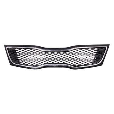 KIA Optima CAPA Certified Grille Painted Black With Chrome Moulding For USA Manufactured Models Lx/Ex - KI1200163C