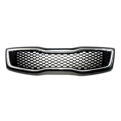 2014-2015 KIA Optima Grille Painted Black With Chrome Moulding USA Built Sx/Sx-T/Limited - KI1200161-Partify-Painted-Replacement-Body-Parts