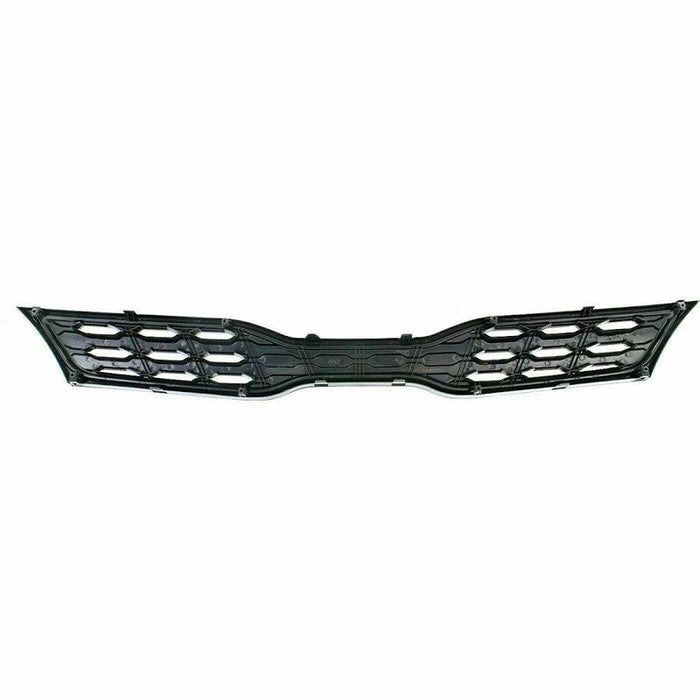 2012-2015 KIA Rio Hatchback Upper Grille Matte Black Without Fog Lamp Type - KI1200153-Partify-Painted-Replacement-Body-Parts