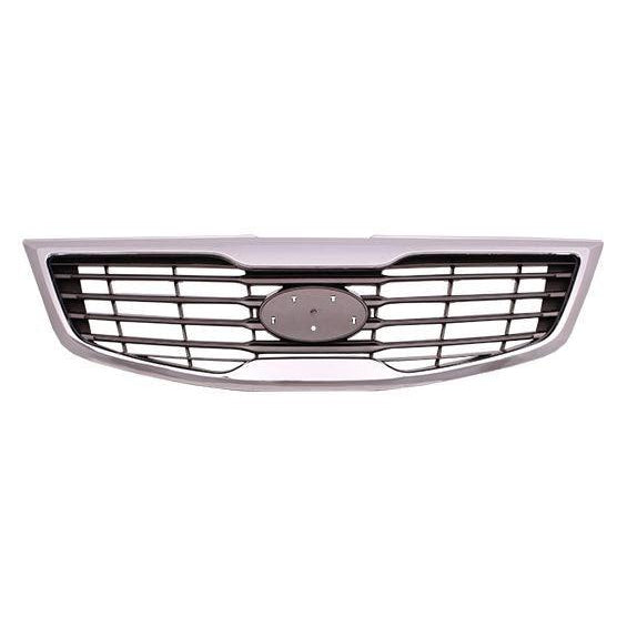 KIA Sportage OEM Grille Paint Silver Gray With Chrome Moulding - 863503W000