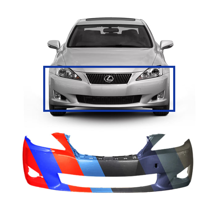 Lexus IS 250/350 Sedan Front Bumper Without Sensor Holes & Without Headlight Washer Holes - LX1000188