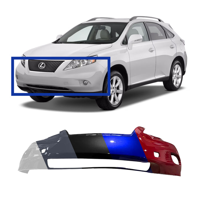 Lexus RX350 CAPA Certified Front Bumper Without Headlight Washer Holes & Without Sensor Holes For Canada Manufactured  Models - LX1000190C