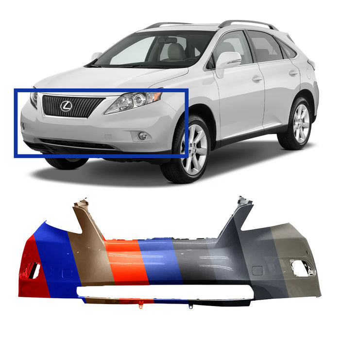 Lexus RX350 OEM Front Bumper Without Headlight Washer Holes & With Sensor Holes For Canada Manufactured  Models - 521190E907