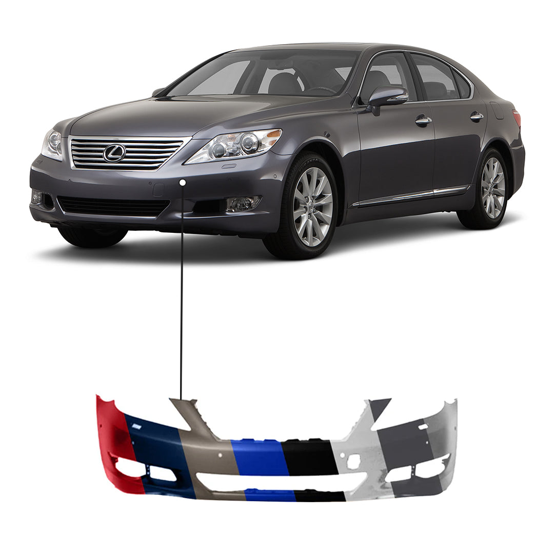 2010-2012 Lexus LS460 Front Bumper With Sensor Holes/Headlight