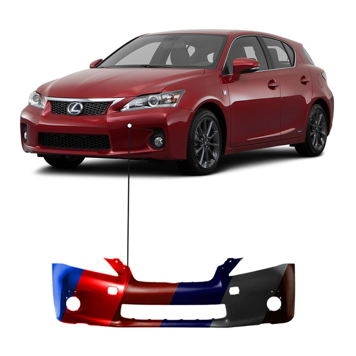 Textured Black Front Bumper Grille For 2011-2013 Lexus CT-200h (Non-F-Sport) – Direct Fit, Unbranded, LX1036107