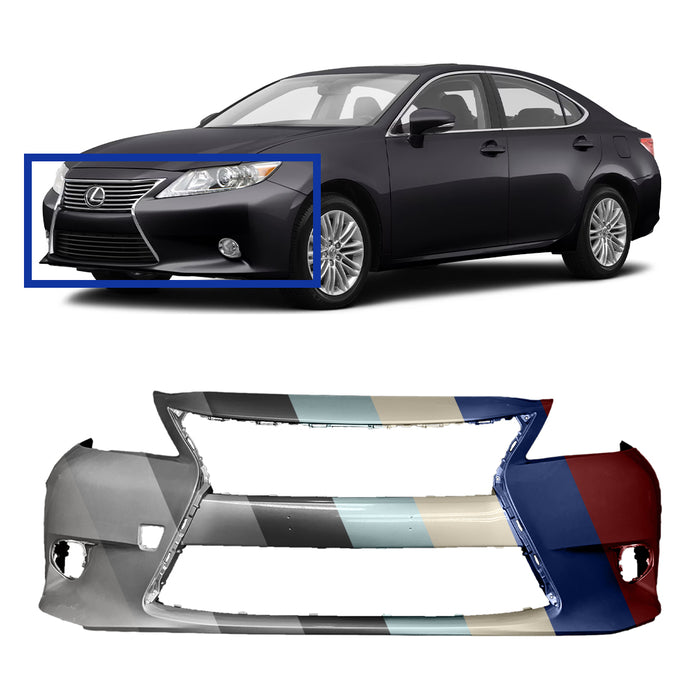 Lexus ES CAPA Certified Front Bumper Without Sensor Holes - LX1000241C