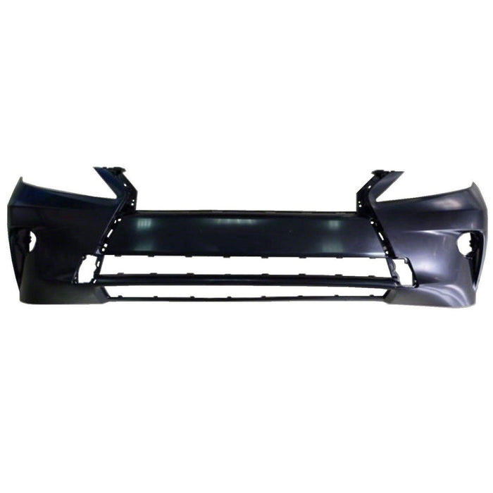 Lexus RX350/RX450h CAPA Certified Front Bumper W/O Head Light Washer Holes & W/O Park Assist Sensor Holes & For Without F-Sport Package - LX1000250C