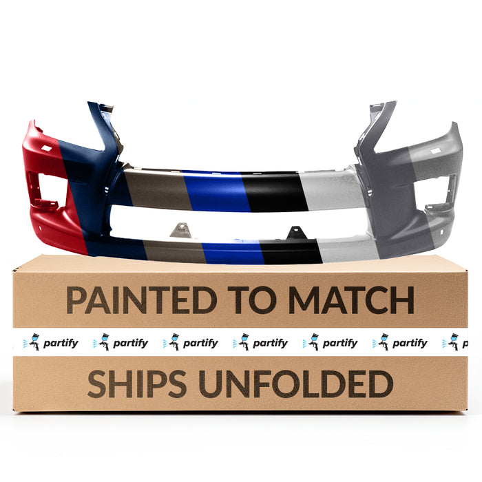 Parachoques delantero Lexus LX570 con certificación CAPA y orificios para sensores y lavafaros - LX1000267C