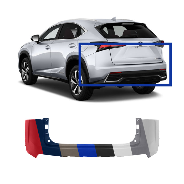 Lexus NX CAPA Certified Rear Bumper Without Sensor Holes - LX1100175C