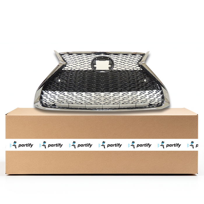 Lexus ES300H CAPA Certified Grille With F-Sport/Park Assist Sensor Painted Gray With Smoked Chrome Frame - LX1200202C