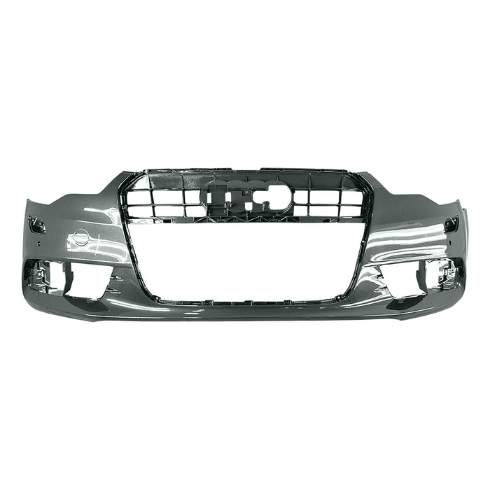 Audi A6 Non S-Line Front Bumper With Sensor Holes & With Headlight Washer Holes - AU1000208