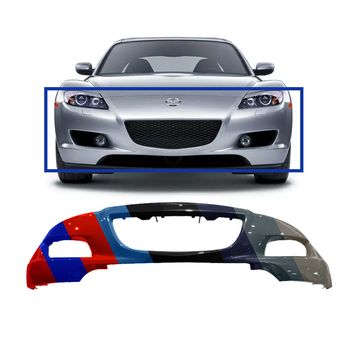 Mazda RX8 Front Bumper With Head Light Washer Holes - MA1000191