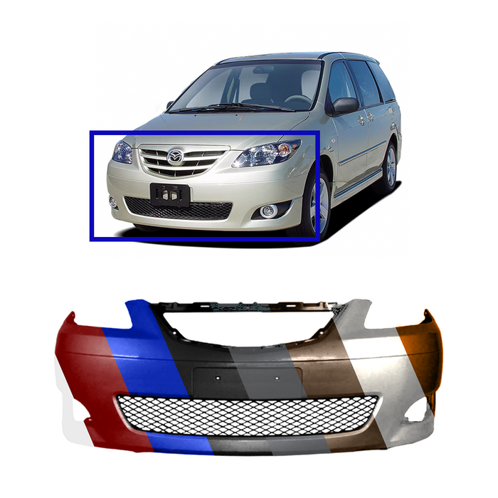 Mazda MPV Front Bumper Without Rocker Molding - MA1000200