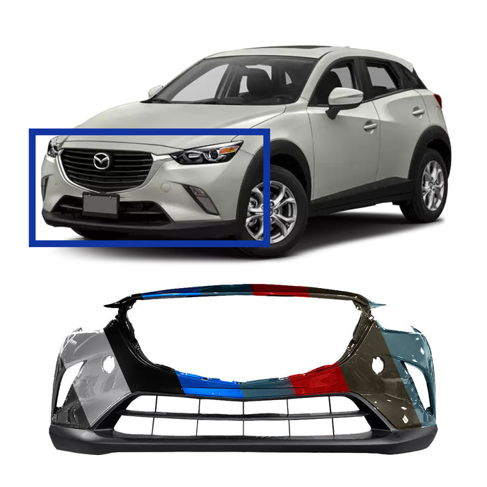 Mazda CX-3 Front Bumper Without Chrome Trim - MA1000242