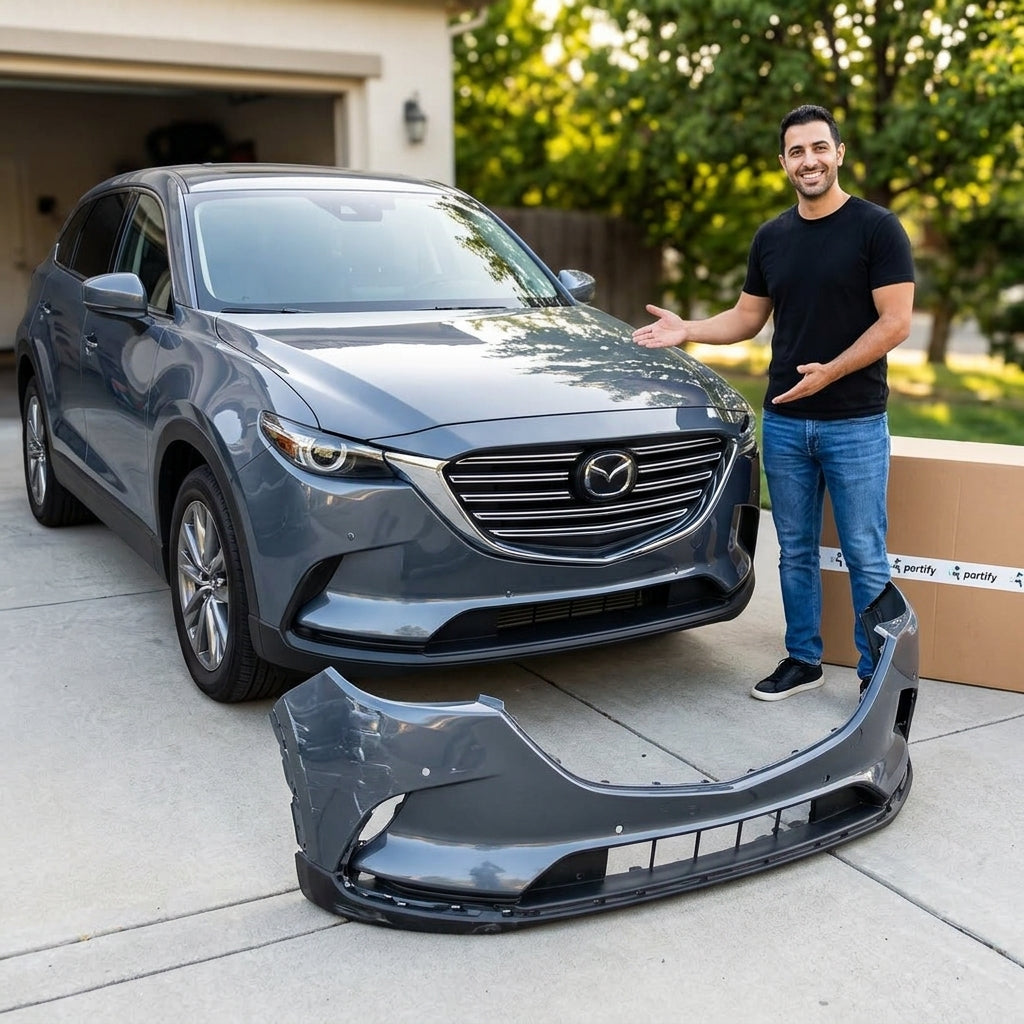 2018-2023 Mazda CX-9 Front Bumper With Sensor Holes - MA1000251