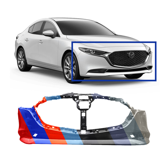 Mazda Mazda 3 CAPA Certified Front Bumper With Sensor Holes For Japan Manufactured Models - MA1000253C