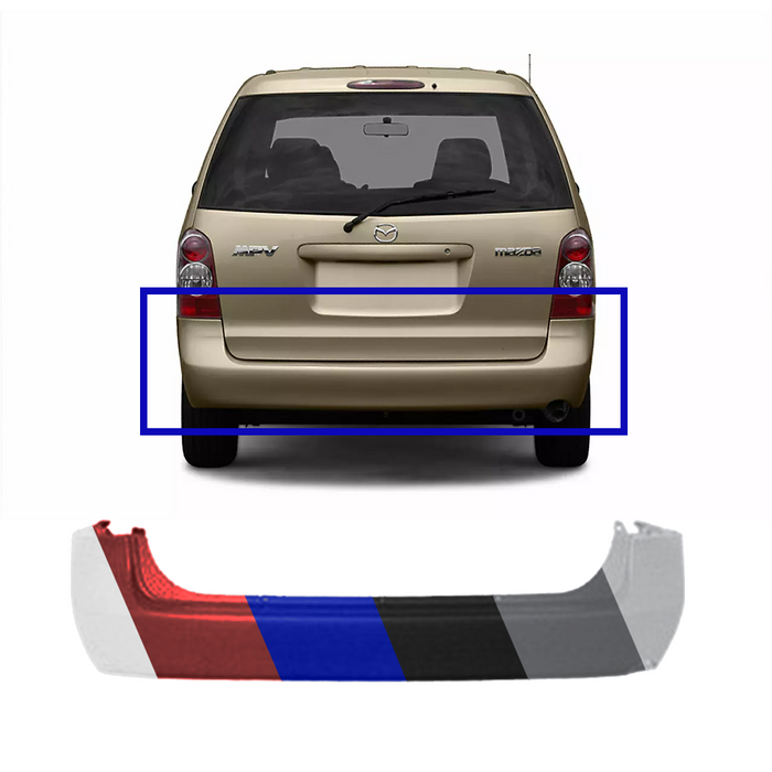 Mazda MPV CAPA Certified Rear Bumper Without Side Molding - MA1100154C